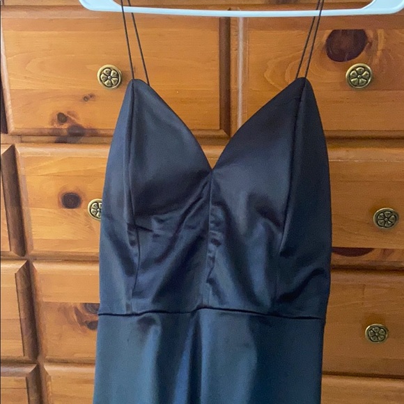 BLACK SILKY DRESS - Picture 3 of 3